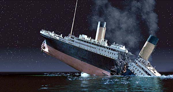 Sinking titanic